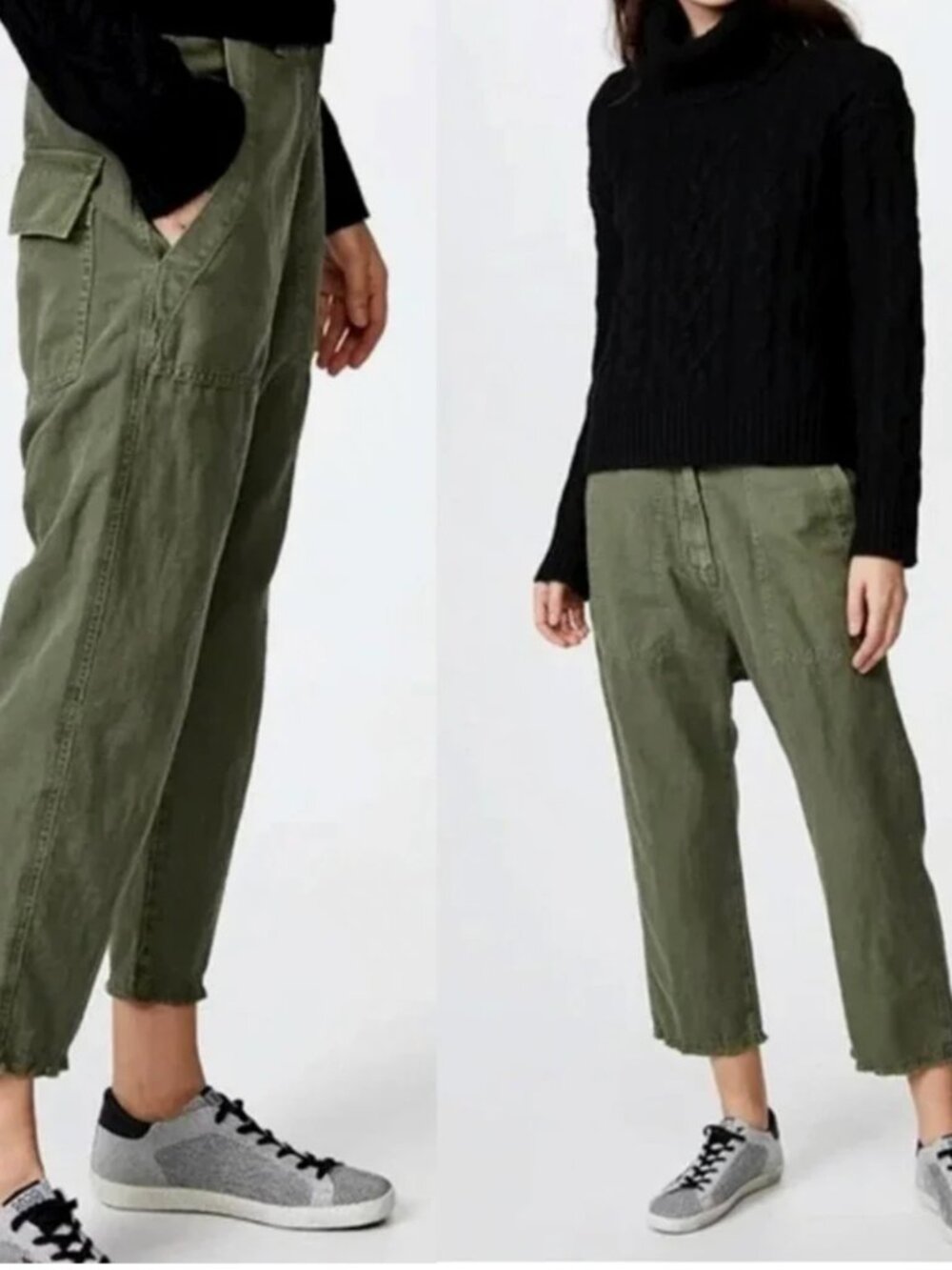 Nili Lotan Luna Linen Blend Drop Crotch Pants Size 0